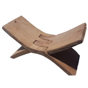 Natural wood head rest